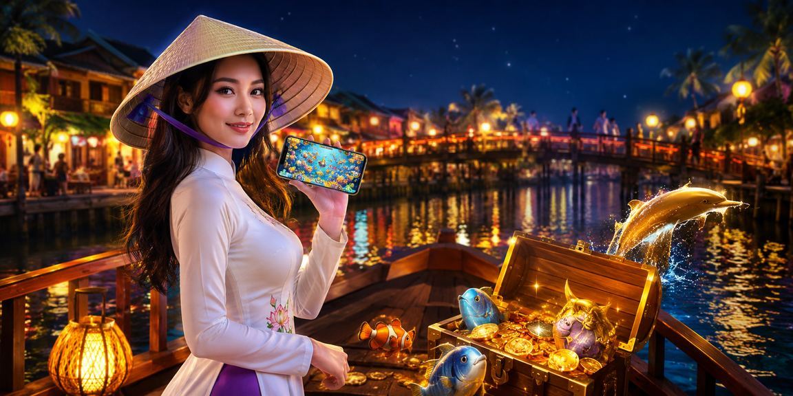 Người dân vùng Đồng bằng sông Cửu Long đội nón lá bên sông, gợi không khí xổ số và may mắn dân gian